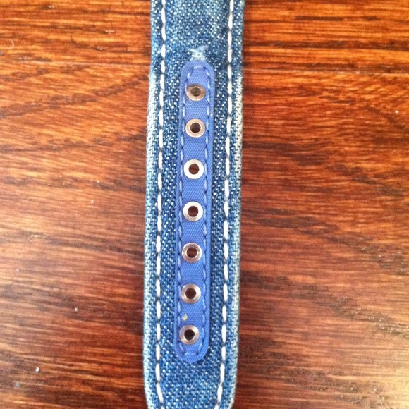 Authentic denim MICHELE watch band
