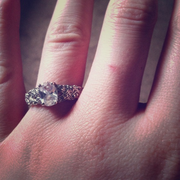 Cute fake diamond ring