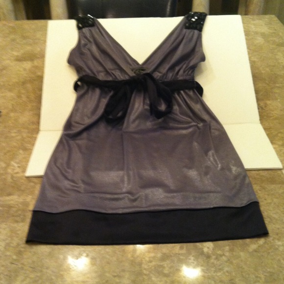 Guess shiny pewter dress