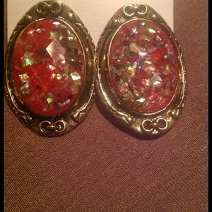 Vintage Red Earrings