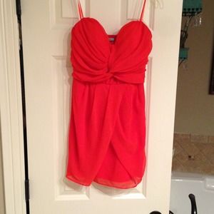 NWT orange strapless dress