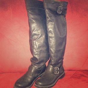 Black riding boots
