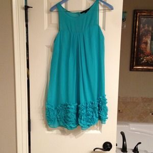 Gorgeous turquoise Ruffle dress