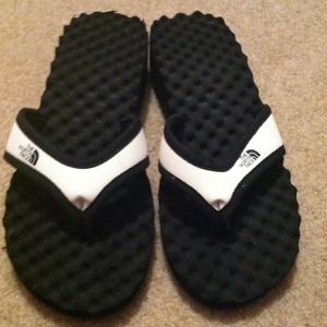 North face flip flops worn once!
