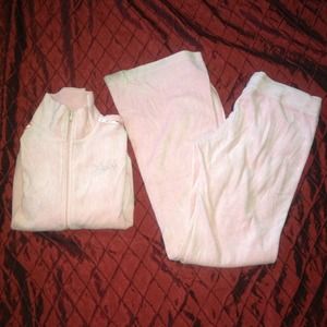 🎀Guess Pink Velour Track Set🎀
