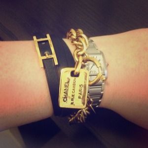 Hermes wrap around leather bracelet