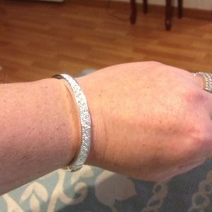 Diamond sterling silver bracelet