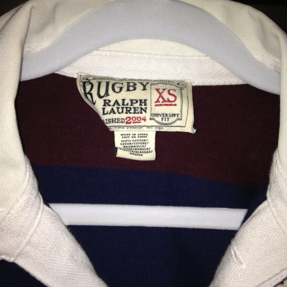 Rugby Ralph Lauren Striped LS XS (like fitted MD) - Picture 2 of 4