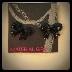 Sparkle black bow earrings. From Macy's.