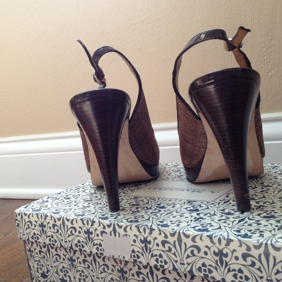 Raffia peep toe platform - Picture 2 of 3