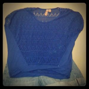Lacey blue top