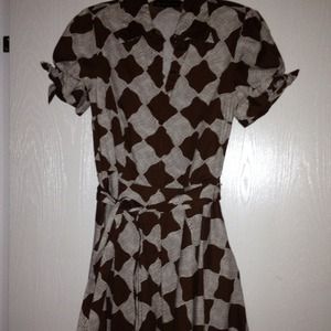 INC Summer Dress Color Brown Size 8P Great Cond!