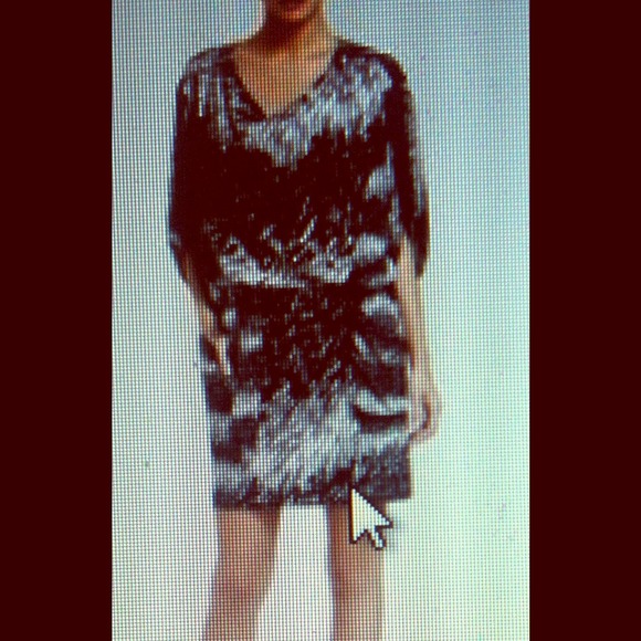 **Sold** BCBG abstract print dress.