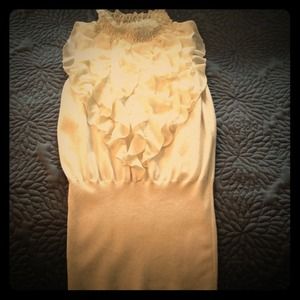 Ruffle cream top