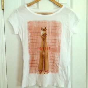 Zara Hipster Cat T-Shirt