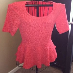 Cute new pink peplum blouse