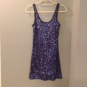 Express Navy Sequined dress, size small