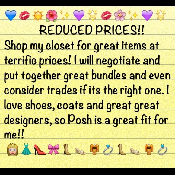 Reduced prices in my closet! Please visit and shop