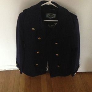 Blue fitted peacoat, never been worn