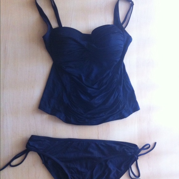 Black tankini bathing suit