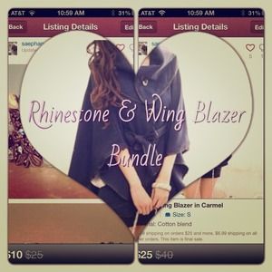 Rhinestone and Wing Blazer Bundle
