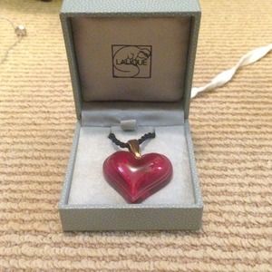 Lalique heart necklace from France