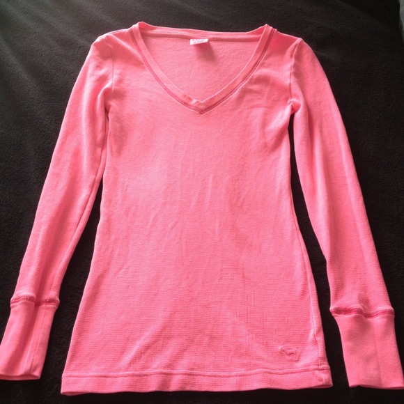 Bundled - Hot Pink Long Sleeve V-Neck Thermal
