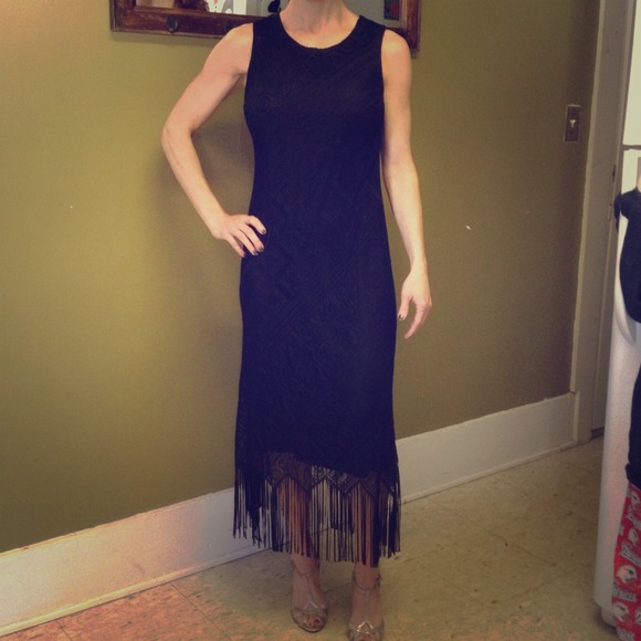 Black lace dress