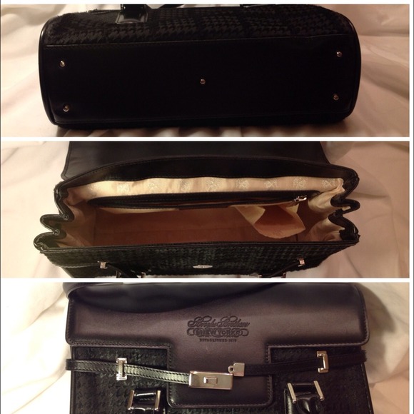 🆕👜BROOKS BROTHERS Black Pony HairFlap LeatherBag - Picture 3 of 4