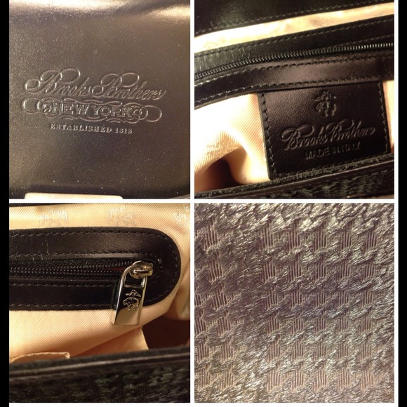 🆕👜BROOKS BROTHERS Black Pony HairFlap LeatherBag - Picture 4 of 4