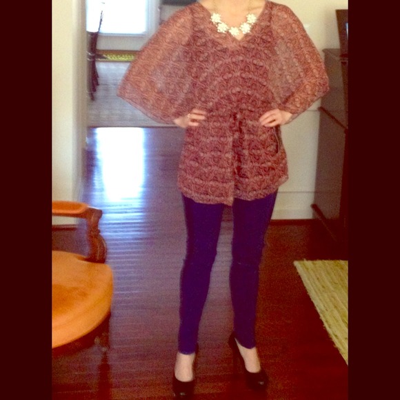 Ella Moss Silk Flutter Blouse