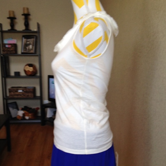 LOFT Ruffle Neck Tank Size XS - Picture 4 of 4