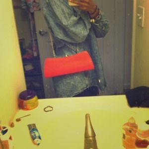 Cute red leather small purse