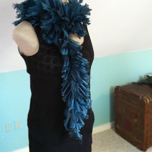 ***Not Available Teal glamorous scarf