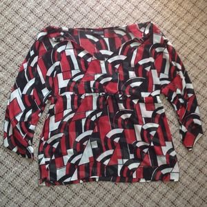 Geometric Print Blouse