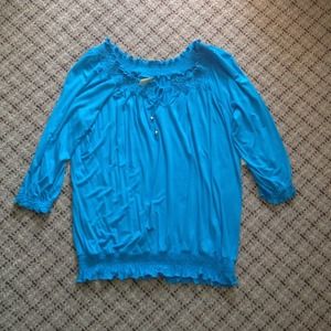 Off the shoulder peasant shirt