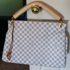 New Designer White And Grey Handbag