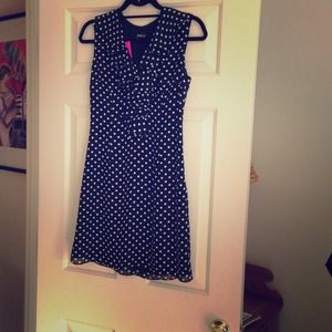 Black White Polka Dot ABS Dress Size 4