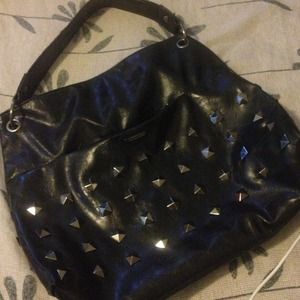Reduced Nine West Black Handbag with Studs