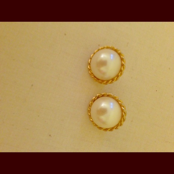 Faux pearl earrings