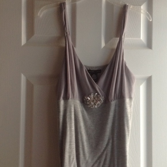 Grey top with beading detail