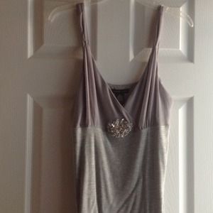Grey top with beading detail