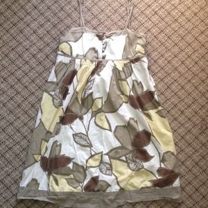 Leaf design summer dress