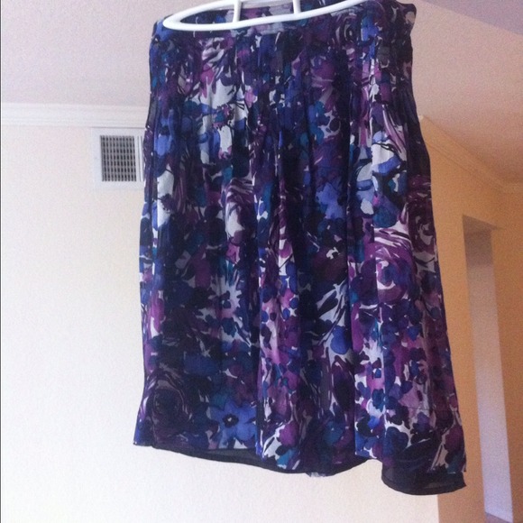 Blue and purple flower skirt