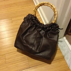 Reduced 🎉💝🎈NWT authentic bamboo brown satchel.