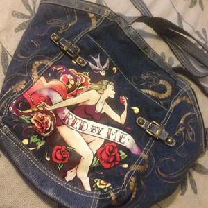 Reduced Ecko Red Denim & Leather Trim W Design
