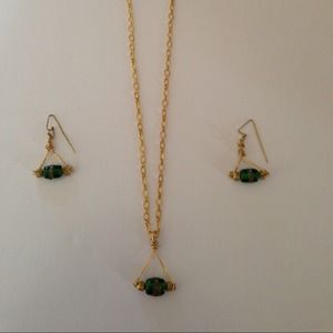 TRAPEZE necklace and matching earrings