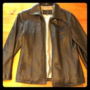 Authentic black leather jacket