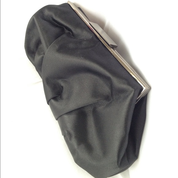 **SOLD** Black satin clutch