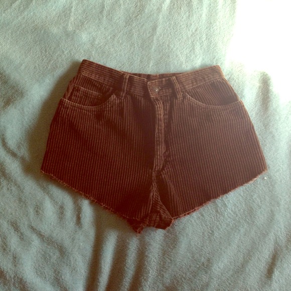 Vintage Corduroy High Waisted Shorts